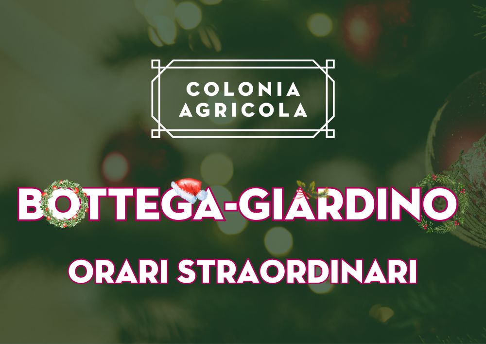 Orari Bottega Giardino dicembre 2024